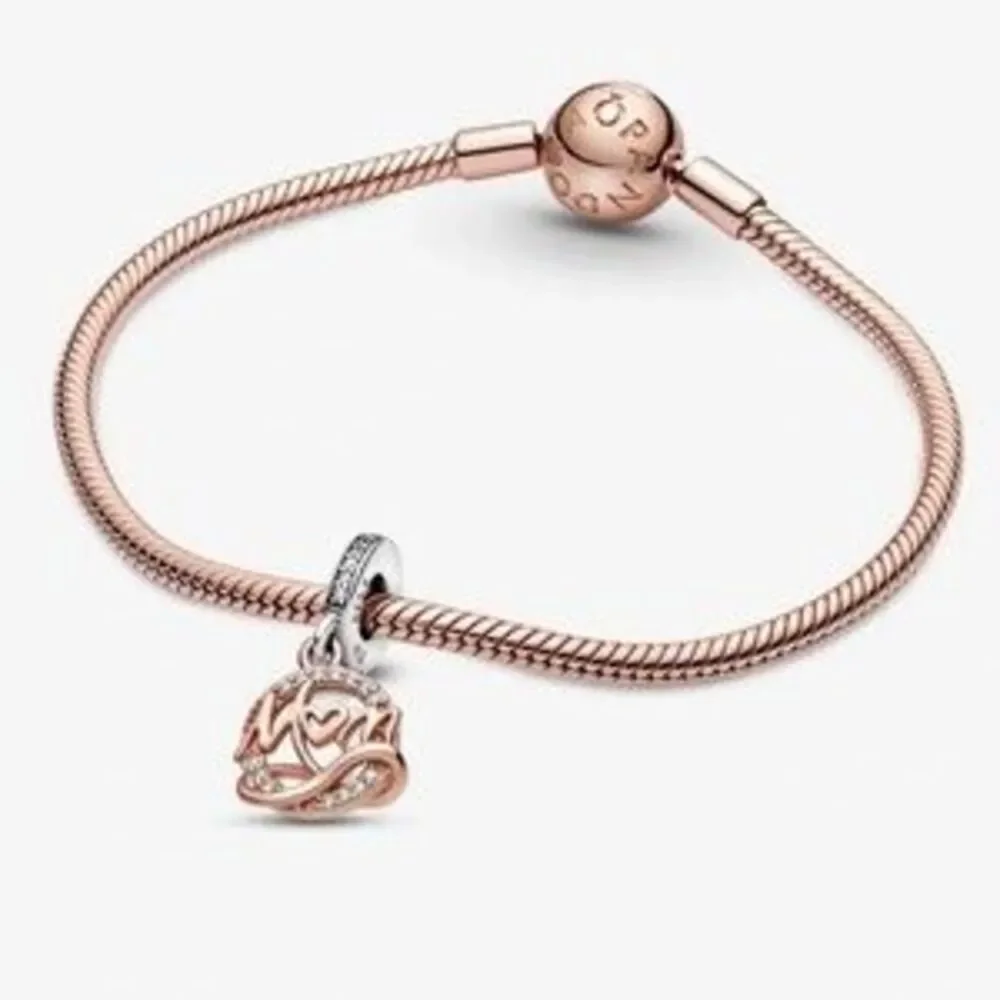 Rose Gold and Silver Mom Charm